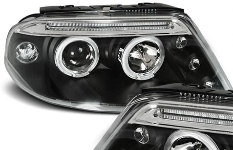 Kristalni farovi Angel Eyes VW PASSAT  B5.5 (01-05)  -  crni