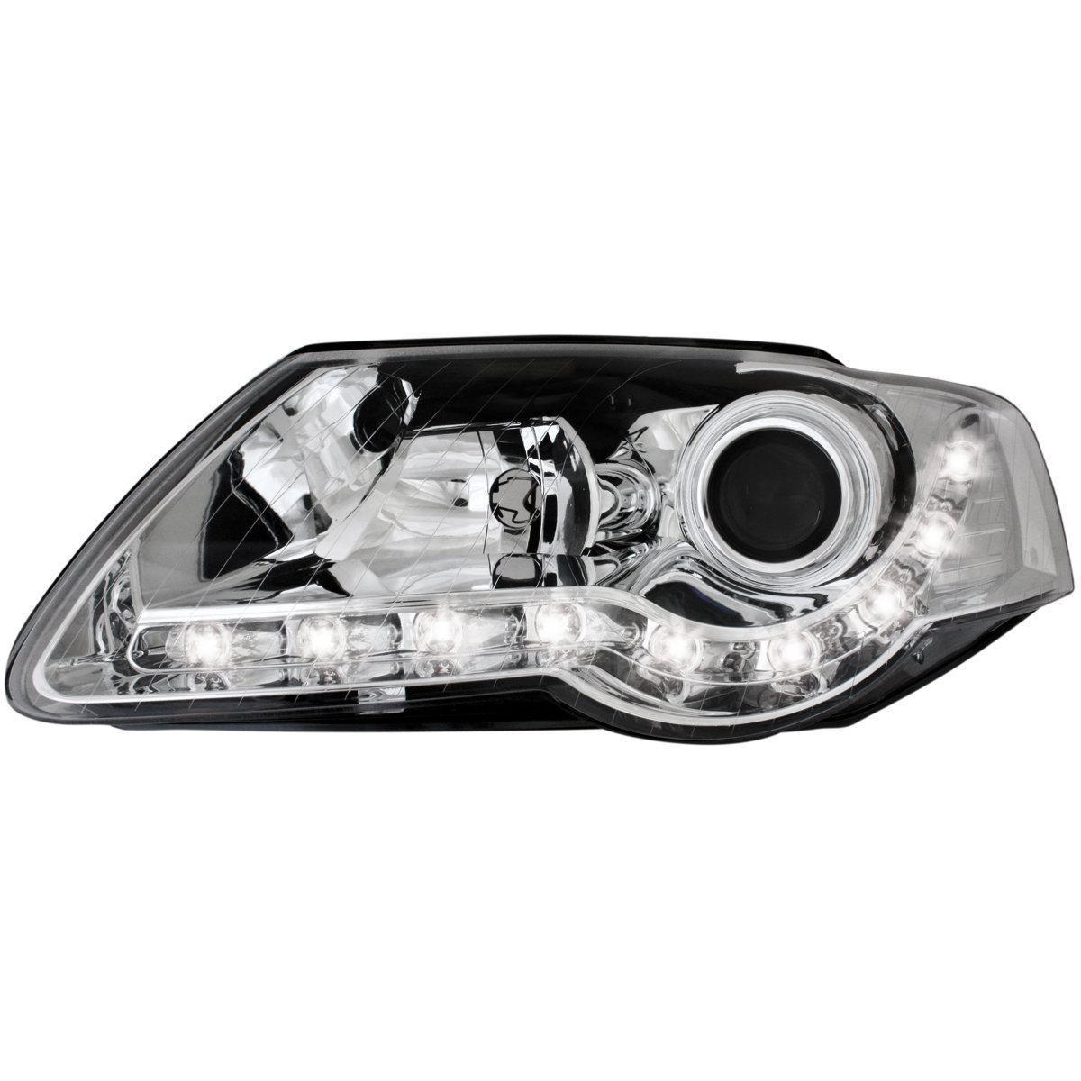 Kristalni farovi Devil Eyes VW PASSAT  B6 3C  (2005+)  - hrom