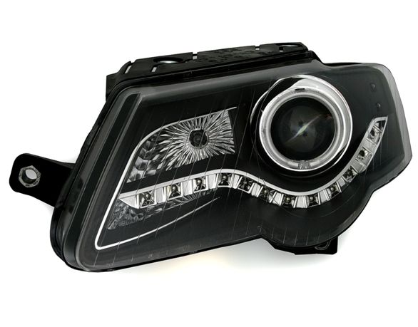 Kristalni farovi Devil Eyes VW PASSAT B6 3C  (2005+)  -  crni