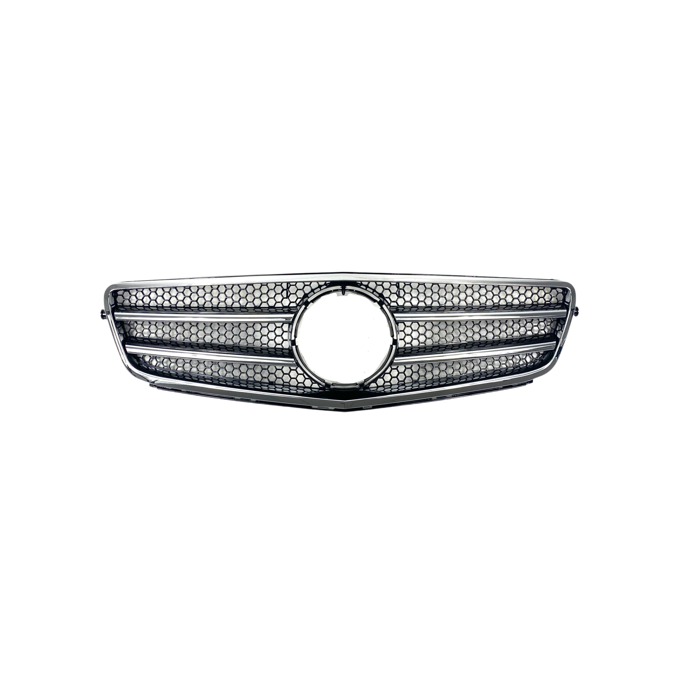 Maska  Mercedes W204 (2007-2011) - AMG crna sa hrom lajsnama