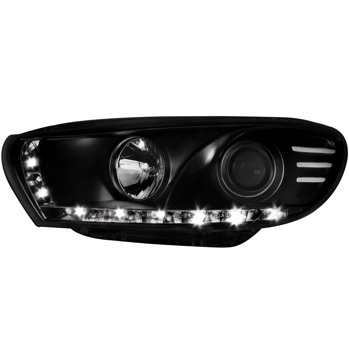 Kristalni farovi Devil Eyes VW SCIROCCO  (2008+) - crni