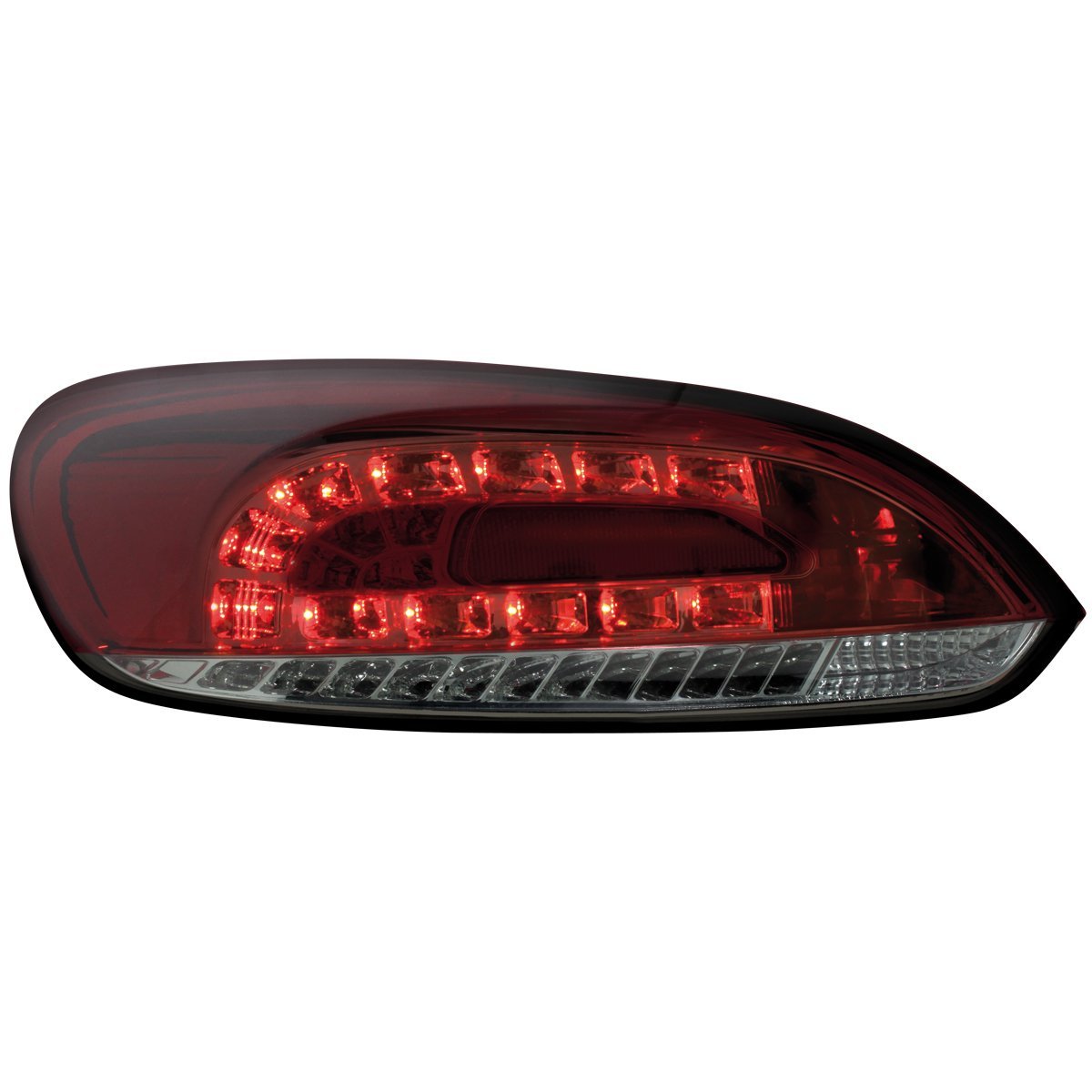 Kristalna LED štop svetla VW SCIROCCO  (2008+) - crvena / zatamnjena