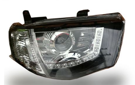 Kristalni farovi Devil Eyes Mitsubishi L200 (2006+) - crni