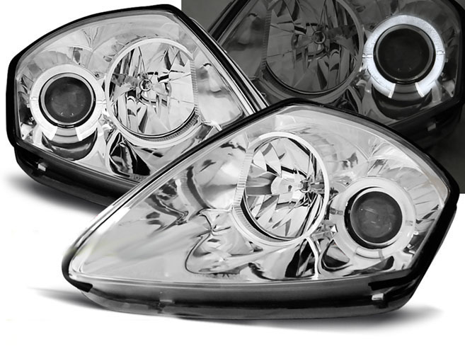 Kristalni farovi Angel Eyes Mitsubishi Eclipse (2000-2005) - hrom