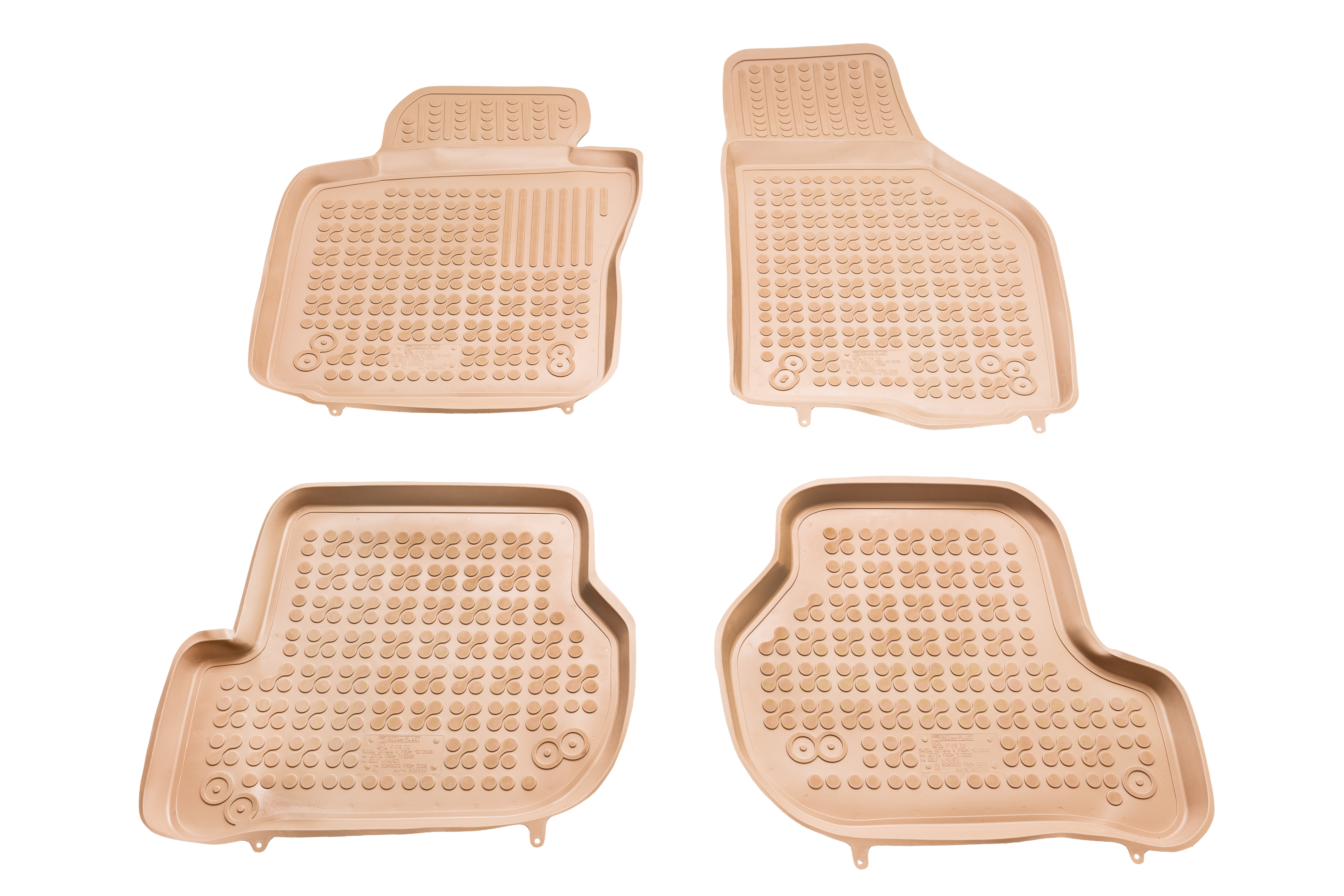 Tipske patosnice Rezaw-Plast gumene VW Golf 5 / 6 / Jetta / Sirocco / SKODA Octavia A5 (2004-2013)