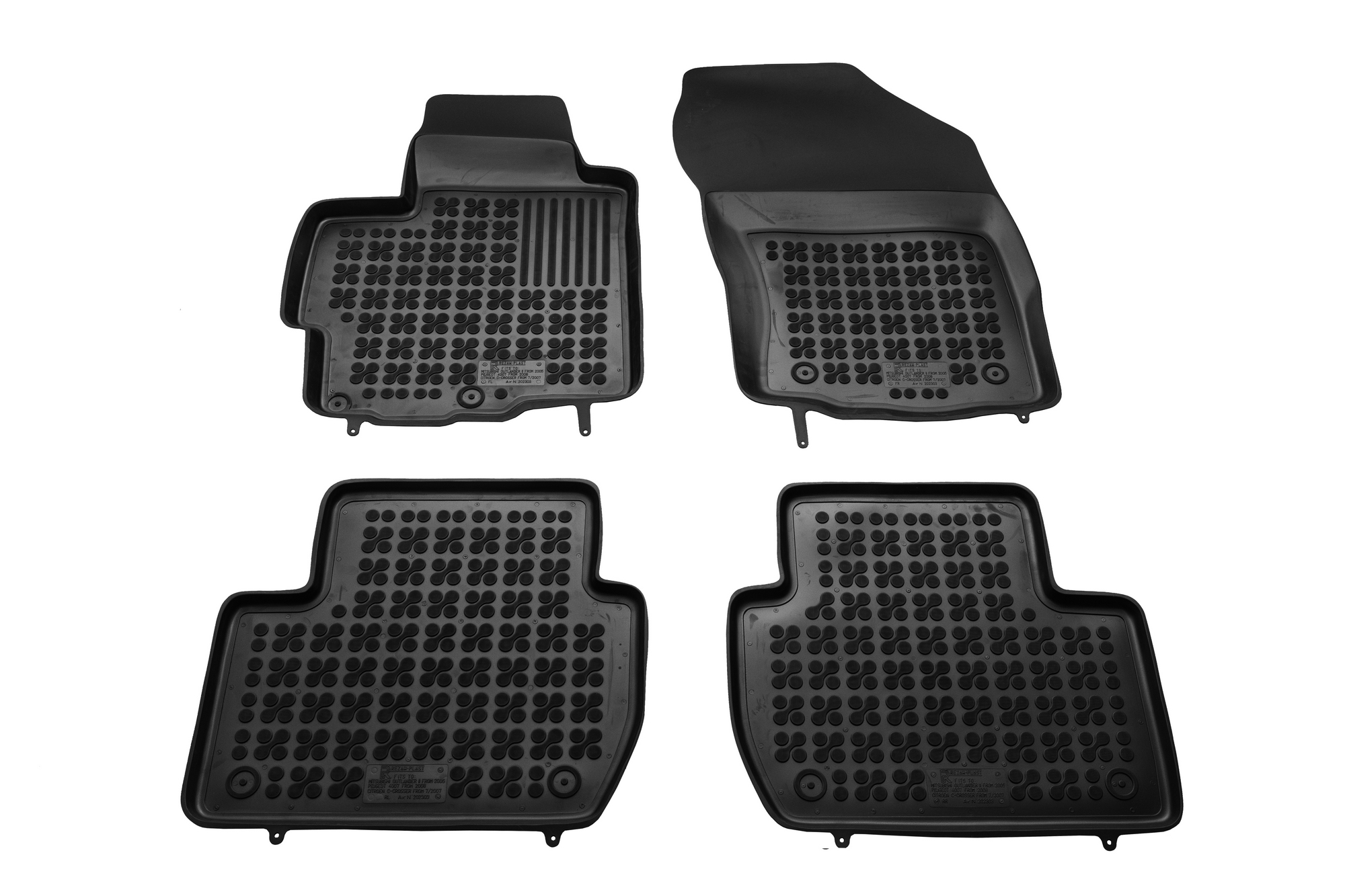 Tipske patosnice Rezaw-Plast gumene MITSUBISHI Outlander / CITROEN C-Crosser / PEUGEOT 4007 (2007-20