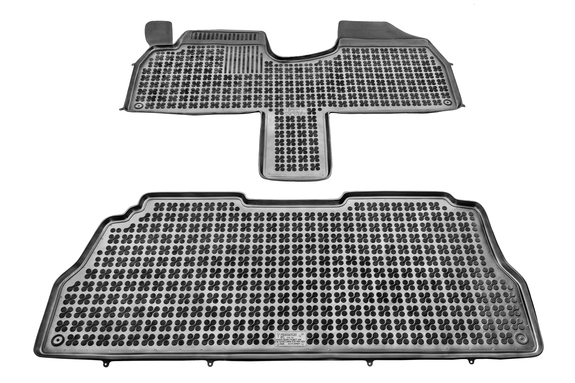 Tipske patosnice Rezaw-Plast gumene PEUGEOT 806 / CITROEN EVASION / LANCIA ZETA / FIAT ULYSSE (1994-