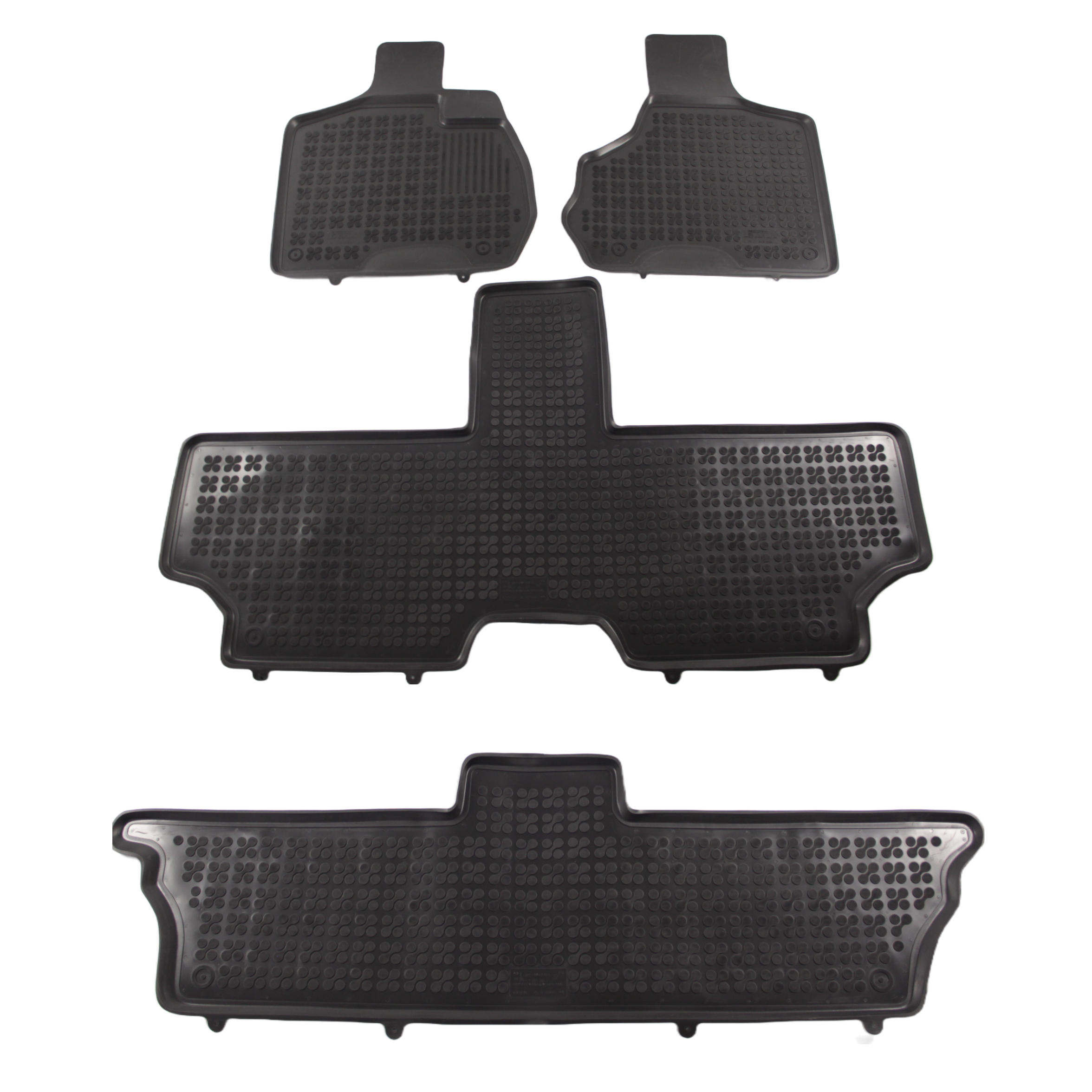 Tipske patosnice Rezaw-Plast gumene Chrysler VOYAGER IV (2001-2006) - 7 seats - kadice
