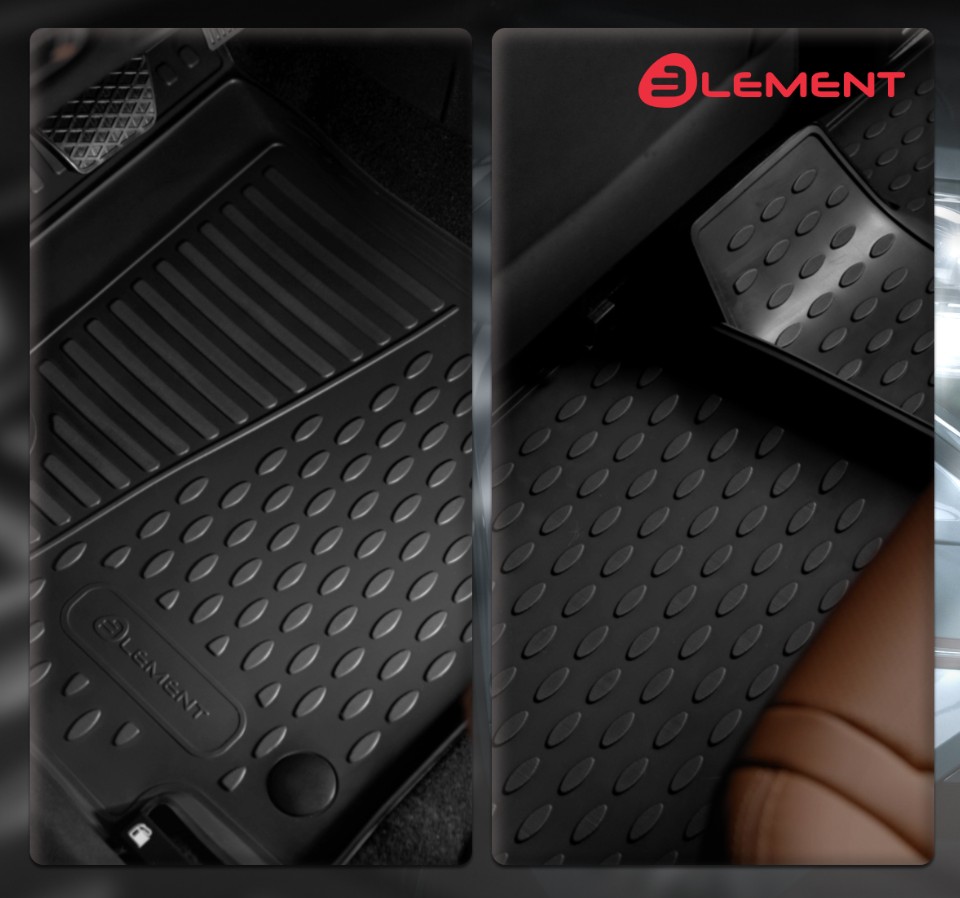 Tipske patosnice Novline gumene MERCEDES-BENZ G-Class W463, 2007->, 2nd row, 2 pcs.