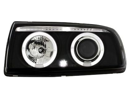 Kristalni farovi Angel Eyes VW VENTO  (91-98) -  crni