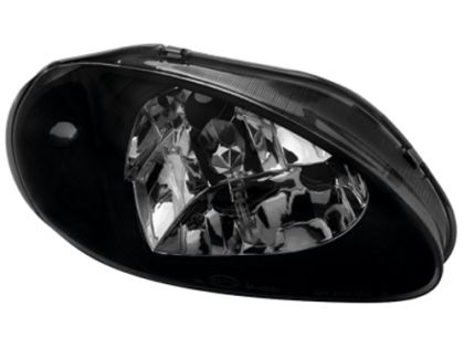 Kristalni Cler Glass farovi HONDA DEL SOL (93-97) - crni