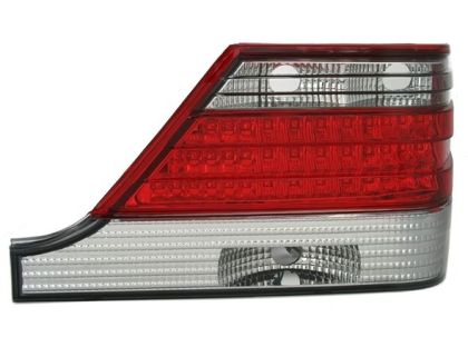 Kristalna LED štop svetla  Mercedes W140 (91-98) - crvena / hrom