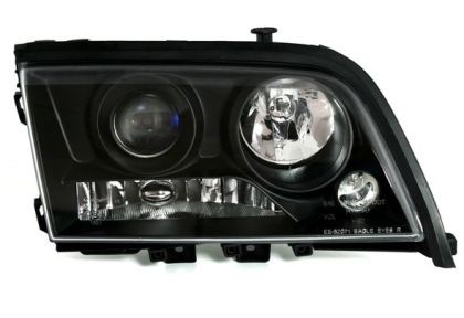 Kristalni farovi Mercedes C-CLASS W202 (93-01) - crni