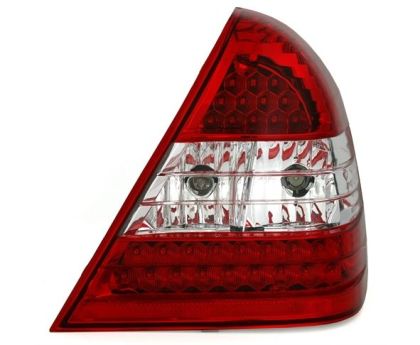 Kristalna LED štop svetla Mercedes C-CLASS W202 (93-01) - crvena / hrom
