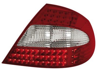 Kristalna LED štop svetla  Mercedes CLK W209 / C209 (06-09) - crvena / hrom