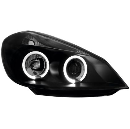 Kristalni farovi Angel Eyes RENAULT CLIO III (2005+) -  crni