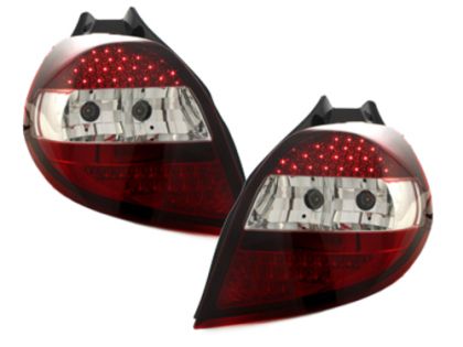 Kristalna LED štop svetla RENAULT CLIO III (2005+) - crvena
