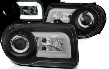 Kristalni farovi Angel eyes Chrysler 300C (04-08) - crni